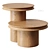 Oro Natural Walnut Tiered Side Table 3D model small image 4