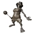 Primitive Warrior Sculpture Model 3D model small image 2