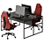 Workspace Bundle - Desk and Chair 3D model small image 1