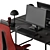 Workspace Bundle - Desk and Chair 3D model small image 3