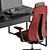 Workspace Bundle - Desk and Chair 3D model small image 4