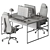 Workspace Bundle - Desk and Chair 3D model small image 5