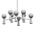ABELINA L16 Ceiling Chandelier Black-Grey 3D model small image 3