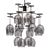 Rustic 19'' Chandelier Vintage Style 3D model small image 1