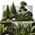 Urban Greenery Collection: Conifers, Shrubs, Bonsai 3D model small image 1