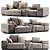 Modern Brick Lane 2-Seater Sofa 3D model small image 1