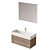 Modern Wood Vanity Set With Integrated Lighting 3D model small image 2