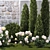 Hydrangea & Cypress Landscape Collection 3D model small image 5