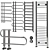 Designer Towel Radiator Set - High Quality 3D model small image 2