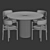 Royal Modern Dining Set 3D model small image 5