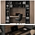 Modern Home Office Furniture Set 3D model small image 1