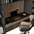 Modern Home Office Furniture Set 3D model small image 3