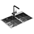 Paulmark Helfer Kitchen Sink - Turbosmooth Model 3D model small image 1