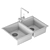 Paulmark Helfer Kitchen Sink - Turbosmooth Model 3D model small image 3