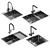 Kitchen Sink Set & Faucets 3D model small image 1