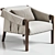 Modern Bauer Armchair 3D Model 3D model small image 1