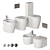 SmartB Ceramic Bathroom Collection 3D model small image 1