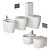 SmartB Ceramic Bathroom Collection 3D model small image 2