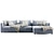 Modern Poliform Bristol Ottoman Set 3D model small image 2