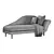 Luxurious Velvet Sofa with Décor 3D model small image 7