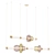 Luna 2 Tier Glass Chandelier 3D model small image 1