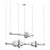 Luna 2 Tier Glass Chandelier 3D model small image 3