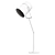 Designer Floor Lamp Diesel Fork Ivory 3D model small image 2