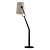 Designer Floor Lamp Diesel Fork Gray 3D model small image 1