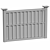 PVC Fence Set with Gate 3D model small image 7