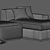 Italian Designer Steve Composition Sofa 3D model small image 4