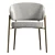 Modern Upholstered Armchair Linda 3D model small image 2