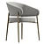 Modern Upholstered Armchair Linda 3D model small image 4