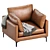 Contemporary Adams Armchair Design 3D model small image 2