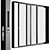 Modern Sliding Metal Windows-Doors 3D model small image 2