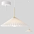 Gold Pleated Fabric Pendant Light 3D model small image 2