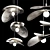 Chrome Metal Pendant Light Trio 3D model small image 1