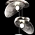 Chrome Metal Pendant Light Trio 3D model small image 4