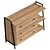  Modern 3-Drawer Dresser, Realistic UVs 3D model small image 5