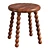 Willow Stool 3D Model Kit 3D model small image 1