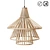 Bamboo Pendant Shade by Madam Stoltz 3D model small image 4