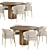 Elegant Linda Chair & Palais Royal Dining Table 3D model small image 3