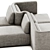 Saba Italia GALA 3-Piece Fabric Sofa 3D model small image 5