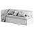 Romack Möbel Gray Rafael Sofa Bed 3D model small image 5