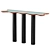 Wave Pattern Black Console Table 3D model small image 2