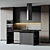 Modern Kitchen Design 3D Model 3D model small image 1