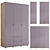 Monblan Line Wardrobe Set 3D model small image 3