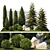 Landscaping Collection with Mature Trees & Shrubs 3D model small image 1