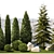 Landscaping Collection with Mature Trees & Shrubs 3D model small image 3