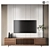 Sleek TV Wall Unit, 3500x456x2700h 3D model small image 1