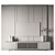 Sleek TV Wall Unit, 3500x456x2700h 3D model small image 2